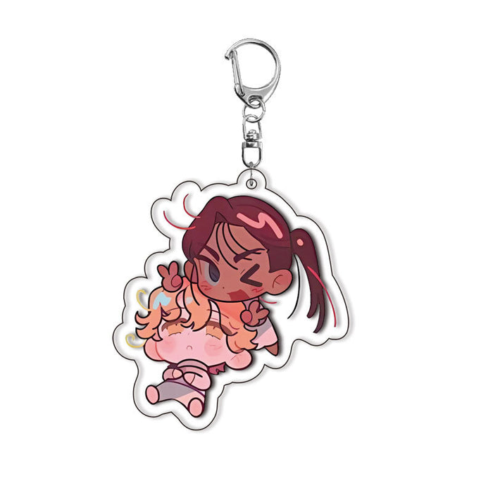 Wholesale Double-sided Acrylic Keychain with Layered Design  Anime-themed Creative Pendant
