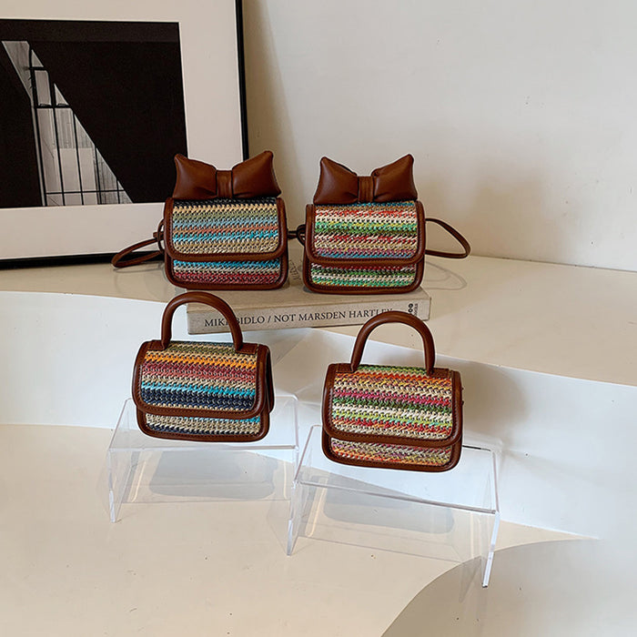 Wholesale New colored bow crossbody bag for children