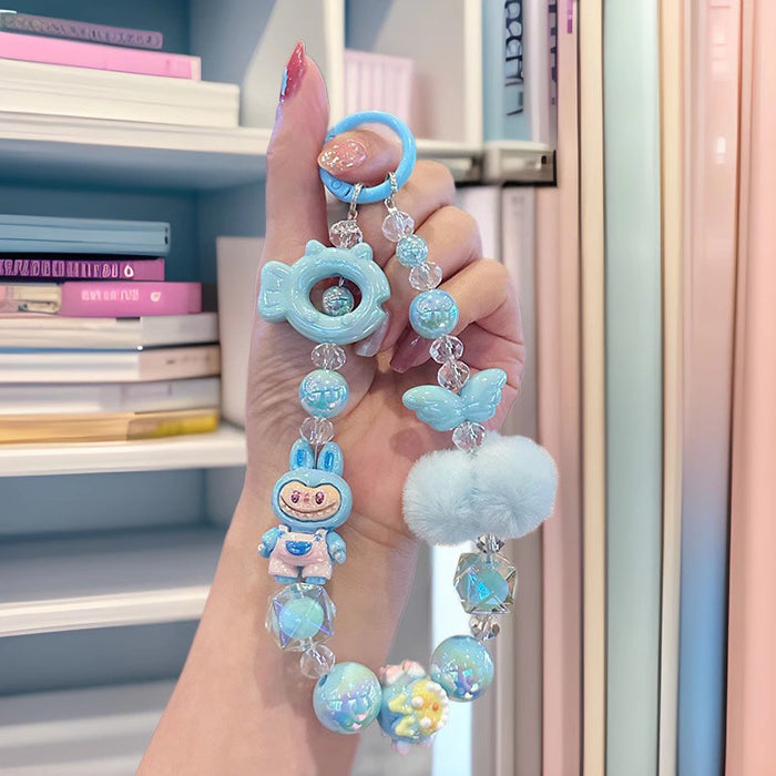 Wholesale Fur Ball Doll Mobile Phone Chain Girl Cartoon  Bag Gift Pendant