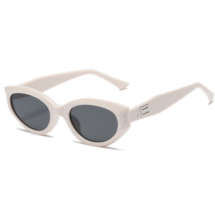 Wholesale Narrow Frame Cat Eye Small Frame Anti-UV PC Sunglasses JDC-SG-MiM010