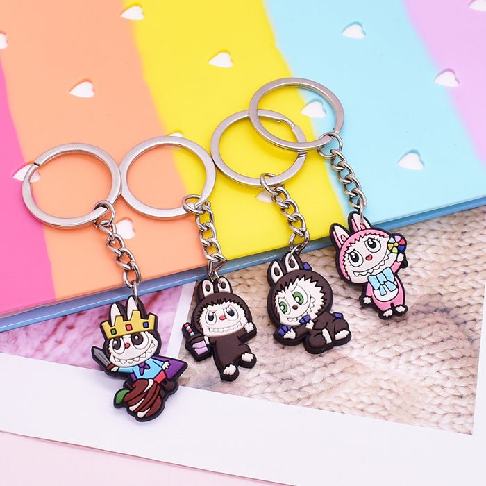 Wholesale Cartoon Pvc Key Chain Small Gifts Cute Key Ring DIY School Bag Pendant Key Chain