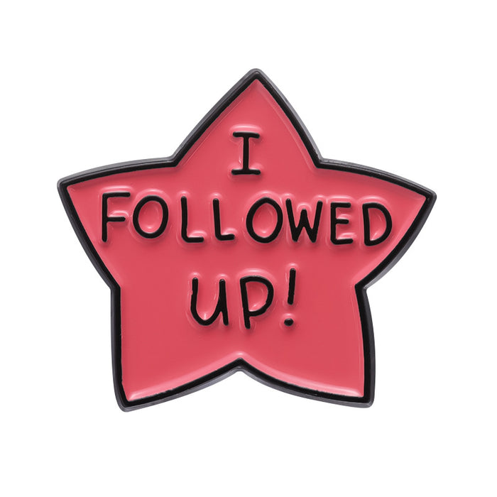 Wholesale Creative English Letter Brooch Inspirational Saying Badge Zinc Alloy Metal Pin Fashion Accessory