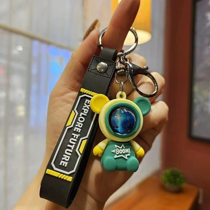 Wholesale Starry Sky Rabbit Astronaut Keychain Key Chain Pendant Couple Bag Pendant Gift