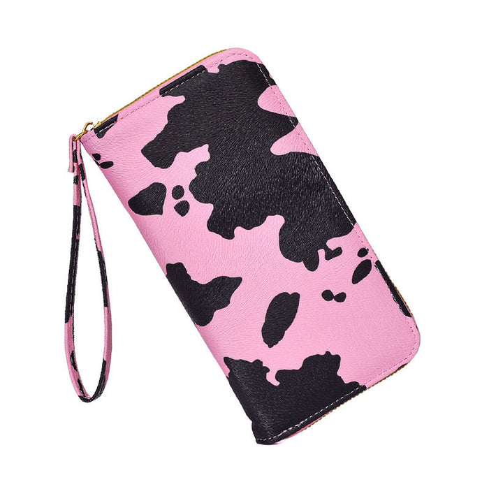 Wholesale Cow Print Card Holder with Large Capacity