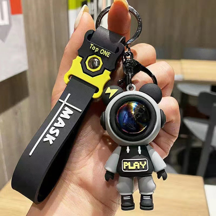 Wholesale Little Bear Keychain Personalized Fashion Cartoon Men's and Women's Car Pendant Backpack Hanging Decoration Small Gift