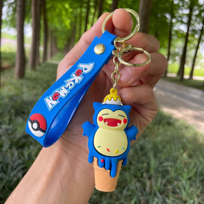 Wholesale Sweet cone ice cream ice cream keychain figurine backpack pendant car keychain