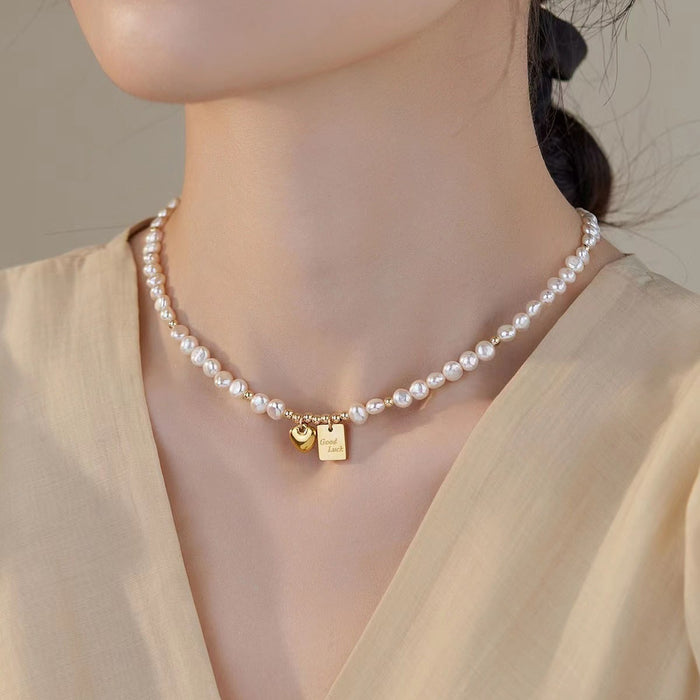 Wholesale Irregular pearl bracelet, new light luxury niche bracelet, jewelry necklace, lucky set