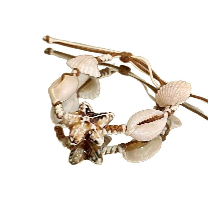 Wholesale Shell Starfish Beaded Bracelet Seaside Accessible Luxury Versatile Bracelet