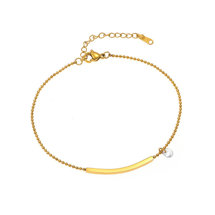 Wholesale 18K Gold Smiling Zirconia Anklet