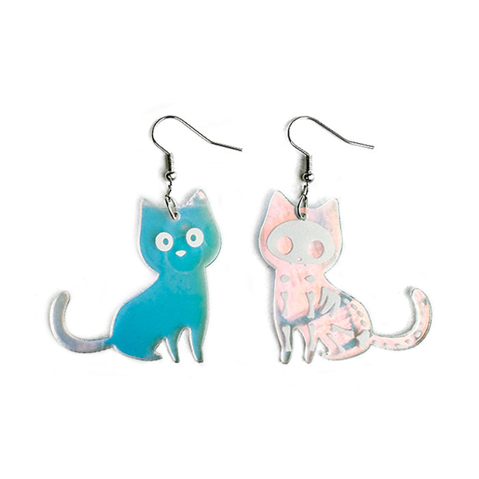 Wholesale Acrylic Cat Earrings Colorful Cat Design Fashion Accessory