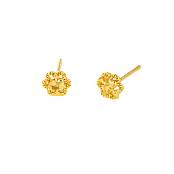 Wholesale Alloy Flower Simple and Compact Mini High-end Fashionable Earrings JDC-ES-XP005