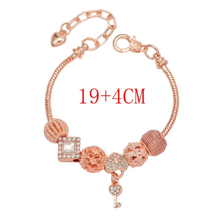 Wholesale New Style Handmade Rose Gold Bead Fashion Buckle Bracelet