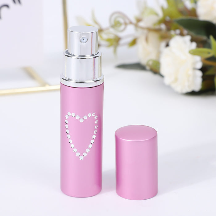 Wholesale Plastic 5ml Love Diamond Spray Aluminum Keychain JDC-KC-ZY043