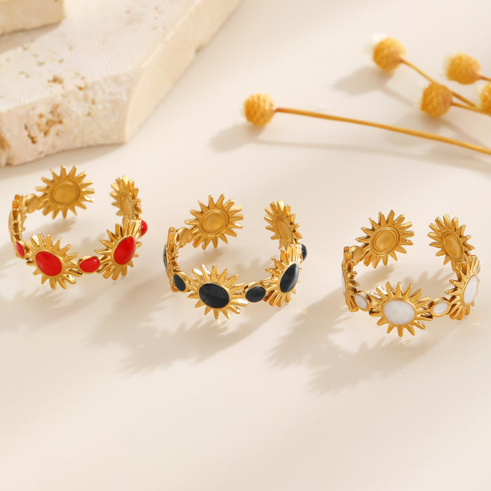 Wholesale stainless steel open design niche simple Rings