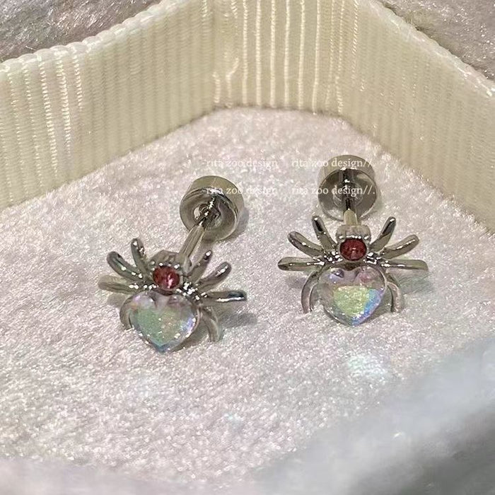 Wholesale Original niche design with colorful diamonds and retro ear studs