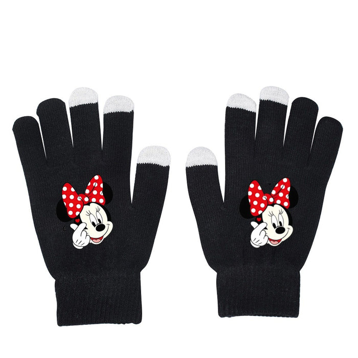 Wholesale Warm and versatile printed knitted gloves