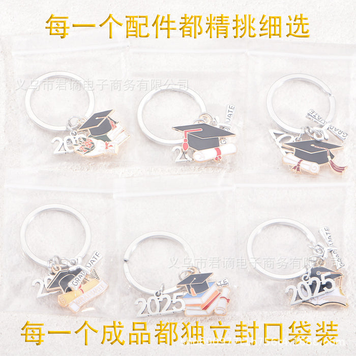 Wholesale Foreign trade bachelor cap book cap key chain graduation pendant