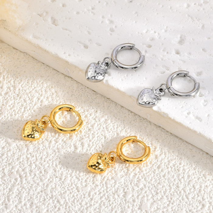 Wholesale Exaggerated stainless steel earrings with a light luxury and high-end design, niche women's earrings