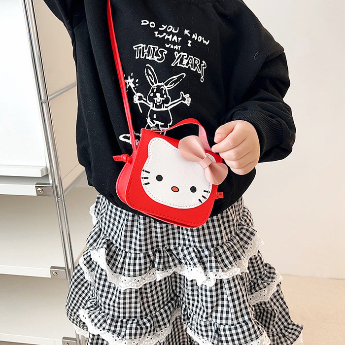 Wholesale Cute little bag, cat children's backpack, diagonal shoulder bag, bow decoration, small change bag