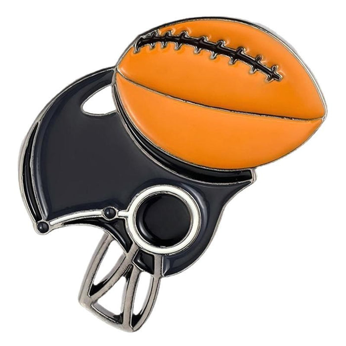 Wholesale Football helmet metal enamel badge brooch with horse n pin