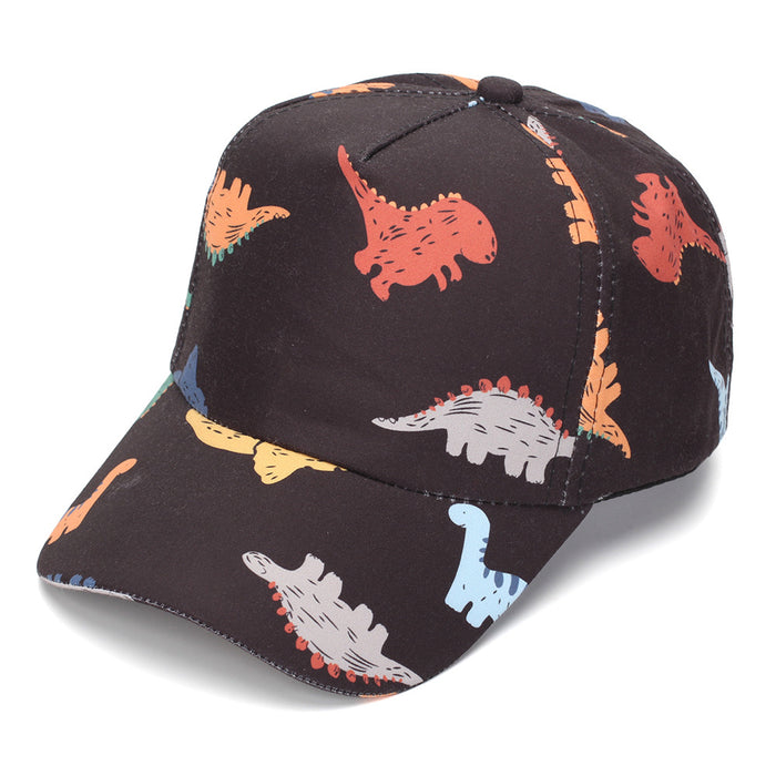 Wholesale Kids Printed Dinosaur Excavator Truck Baseball Cap Summer Sun Hat for Boys Boutique