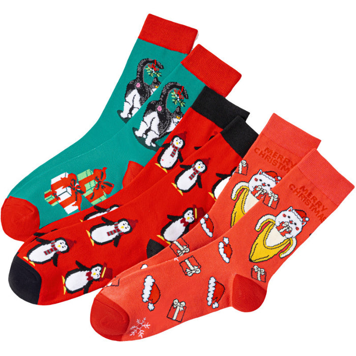 Wholesale Penguin mid-calf Christmas stockings for all seasons