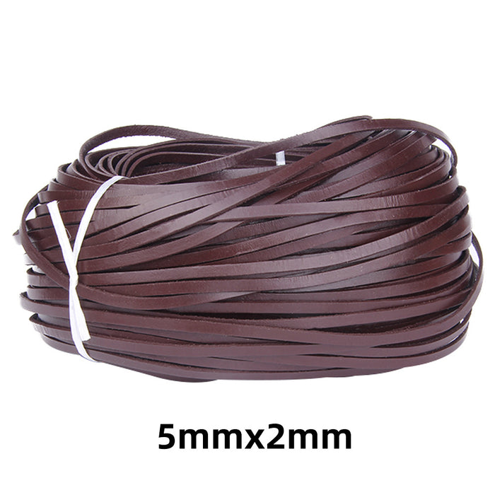 Wholesale 100pcs Round  Cowhide Rope Accessories Mobile Phone Case Leather Rope Braided Rope