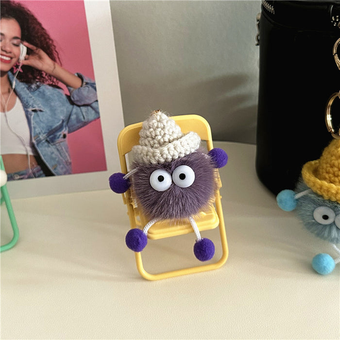 Wholesale Cute Little Briquettes Cartoon Car Keychain Plush Doll Doll Bag Pendant Accessories Gift