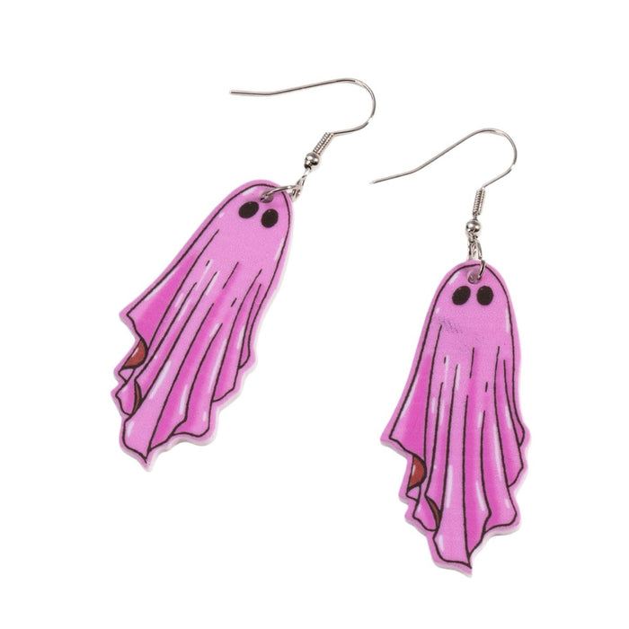 Wholesale Acrylic Funny  Earrings Ghost Skull Magic Hat Earrings Pendants Earrings