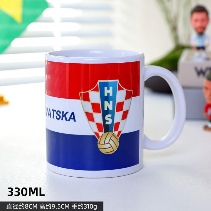 Wholesale World Cup Stylish Ceramic Mugs with National Team Logos