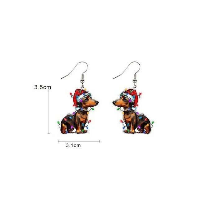 Wholesale Acrylic flat  earrings holiday ornaments animal cute earrings earrings