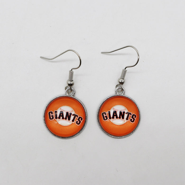 Wholesale Baseball Team Football Team Earrings Pendant Moonlight Gemstone Pendant Sports Earrings