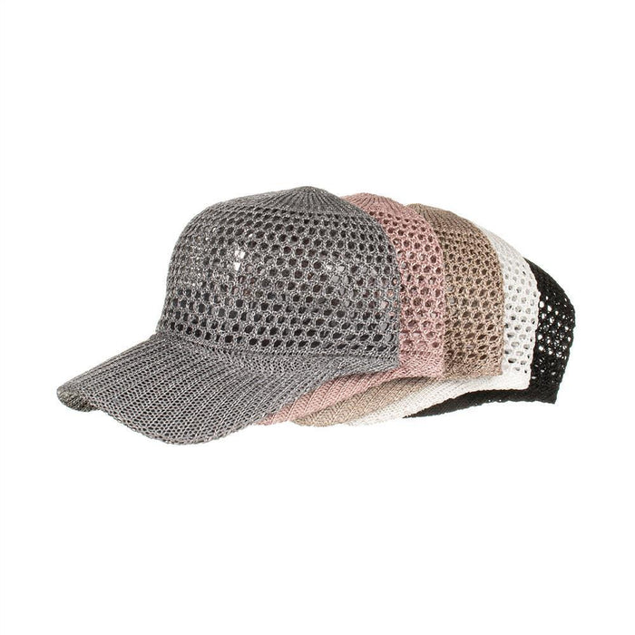 Wholesale solid color casual sun hat sunscreen cap hollow mesh cool hat summer women's hat baseball cap