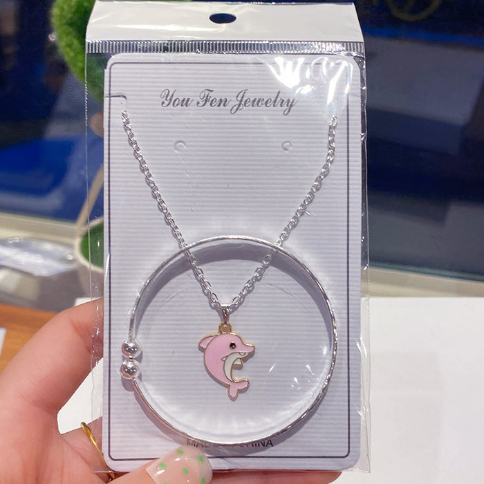 Wholesale Children Cartoon Bracelet Necklace Combination