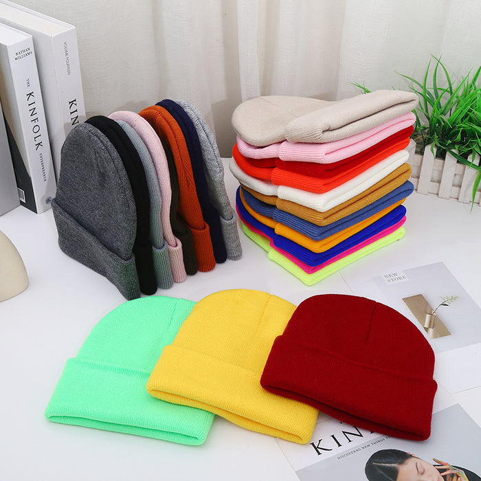 Wholesale Solid Color Acrylic Knitted Beanie JDC-FH-Kamie008