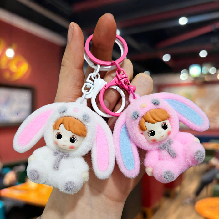 Wholesale Cute Flower Blossom Demon Special Bright Keychain Student Backpack Hanging Couple Car Key Chain Small Gift