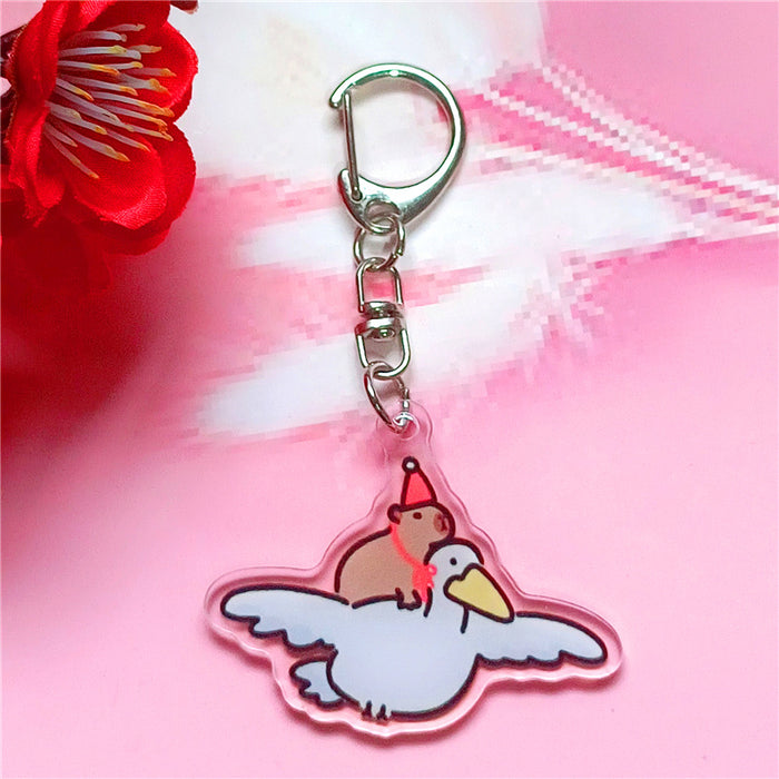 Wholesale Cartoon Keychain Acrylic Double-Sided Key Ring