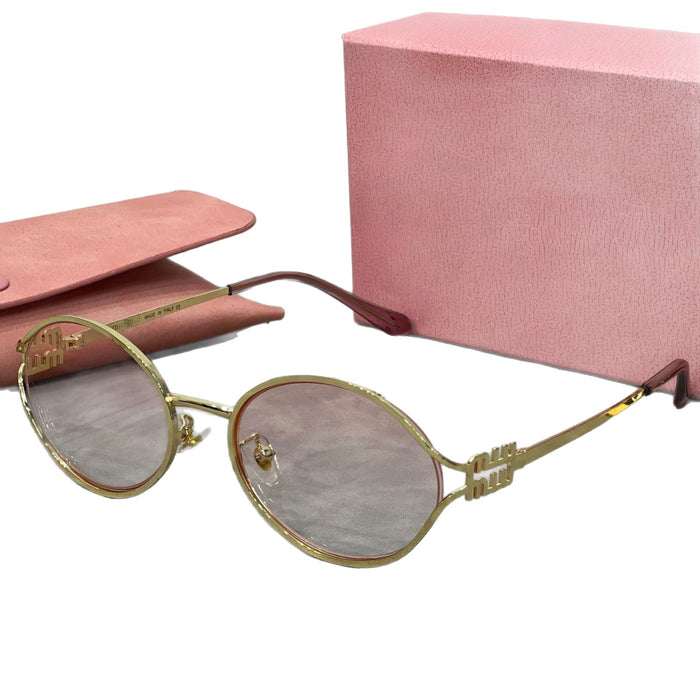 Wholesale Metal Fashion Sunglasses, Tourist Street Photography, UV Protection, Elliptical Frame, Versatile, Face friendly, Small Sunglasses