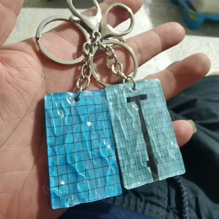 Wholesale Acrylic swimming pool keychain backpack creative pendant