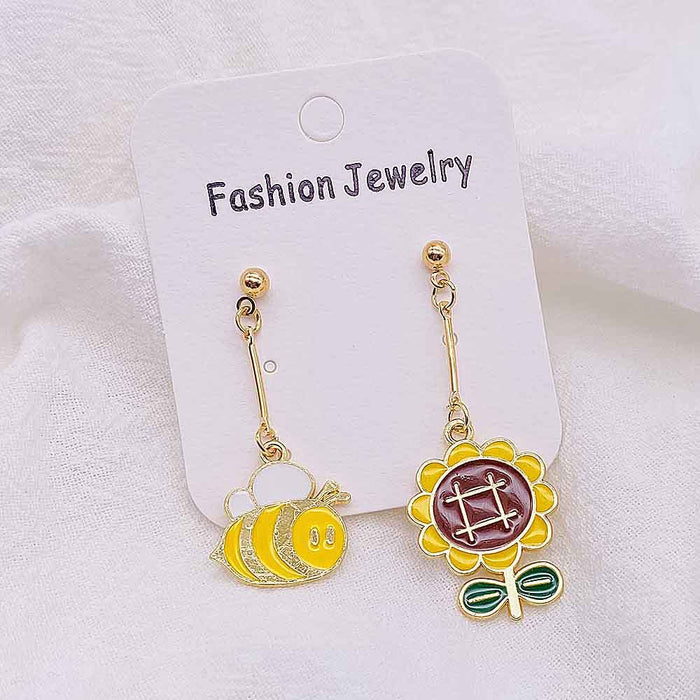 Wholesale Small Daisy Alloy Earrings JDC-ES-Susheng004