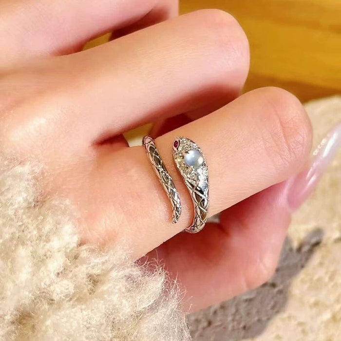 Wholesale Vinegar Diamond Ring Women's Year of the Snake Design Accessories