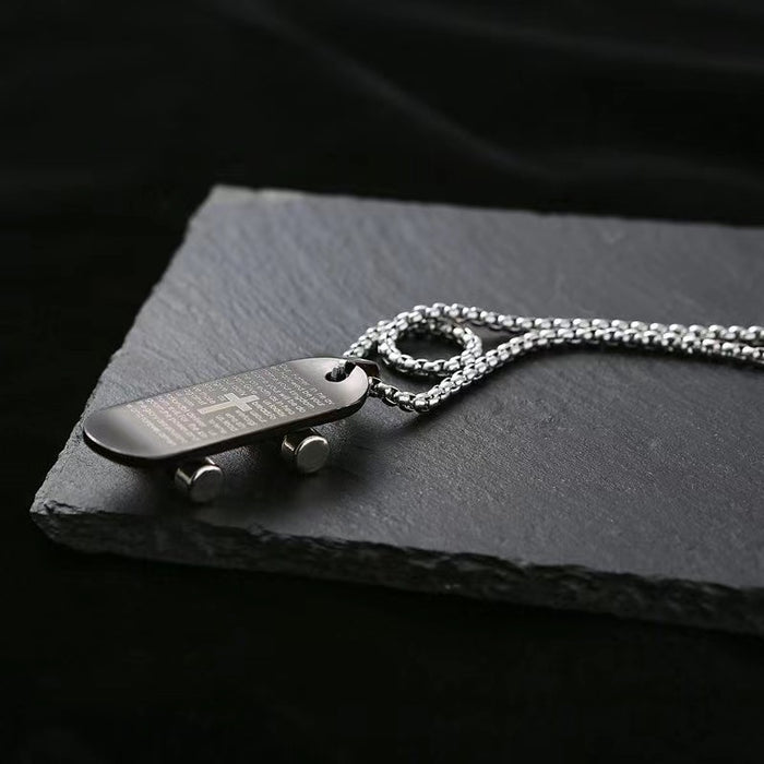 Wholesale Scooter pendant titanium steel necklace sweater chain versatile long sweatshirt chain accessory