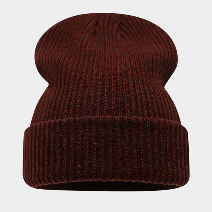 Wholesale Double-striped cuffed pullover warm knitted fashionhat