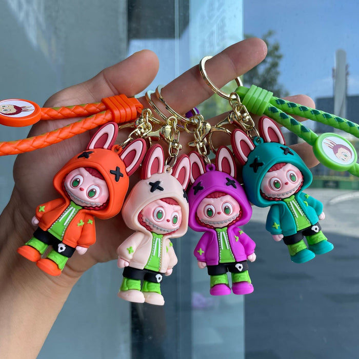 Wholesale Keychain cartoon 3D figurine backpack pendant car keychain