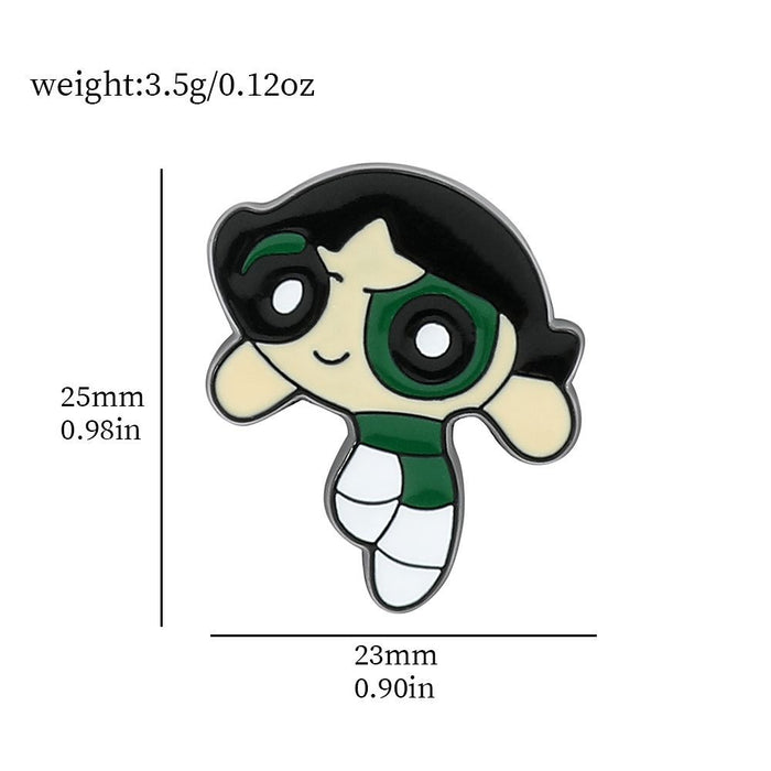 Wholesale Cartoon Characters Little Girl Metal Badge Girls Alloy Oil Dripping Brooch Accessories Pin