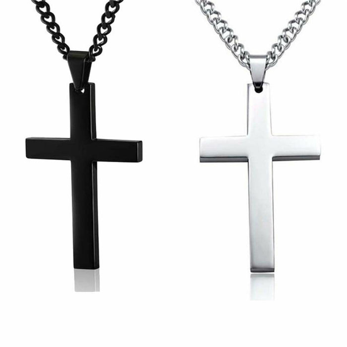 Wholesale Fashion Cross Necklace Trendy Cool Alloy Cross Pendant Jewelry