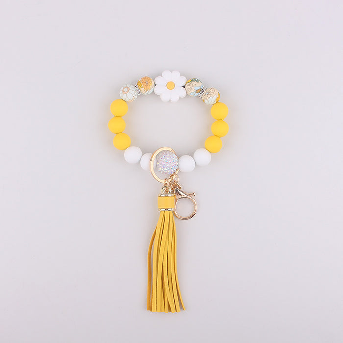 Wholesale Silicone Bracelet  Jewelry Silicone Keychain Flower Bracelet