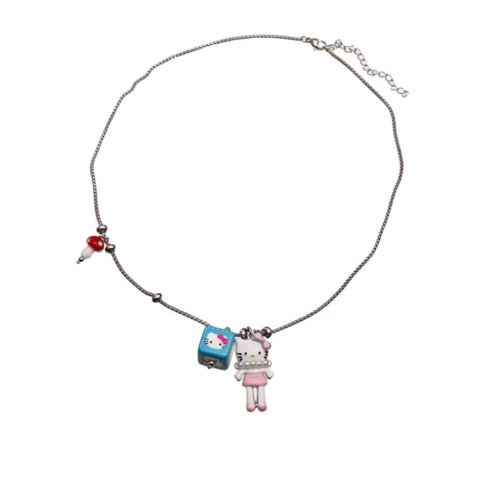 Wholesale Cute Cartoon Block Necklace for Women long necklace