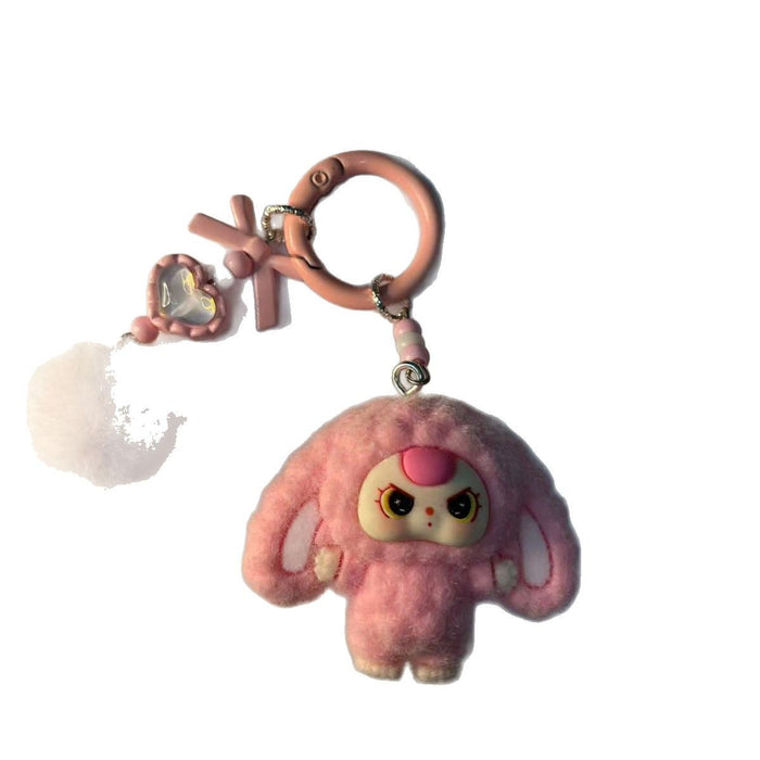 Wholesale Flocking jewelry accessories cartoon cute keychain bag pendant cute small pendant