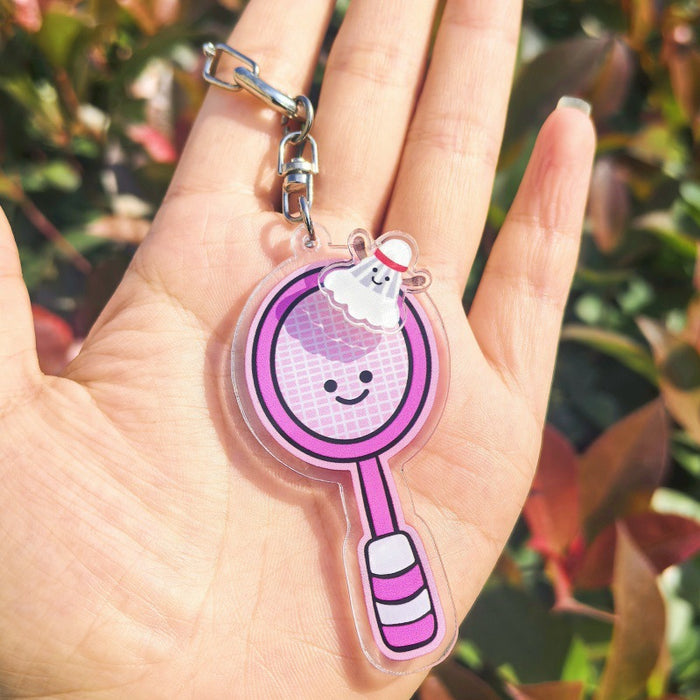 Wholesale Sports rotating ball keychain badminton table tennis tennis football sports peripherals